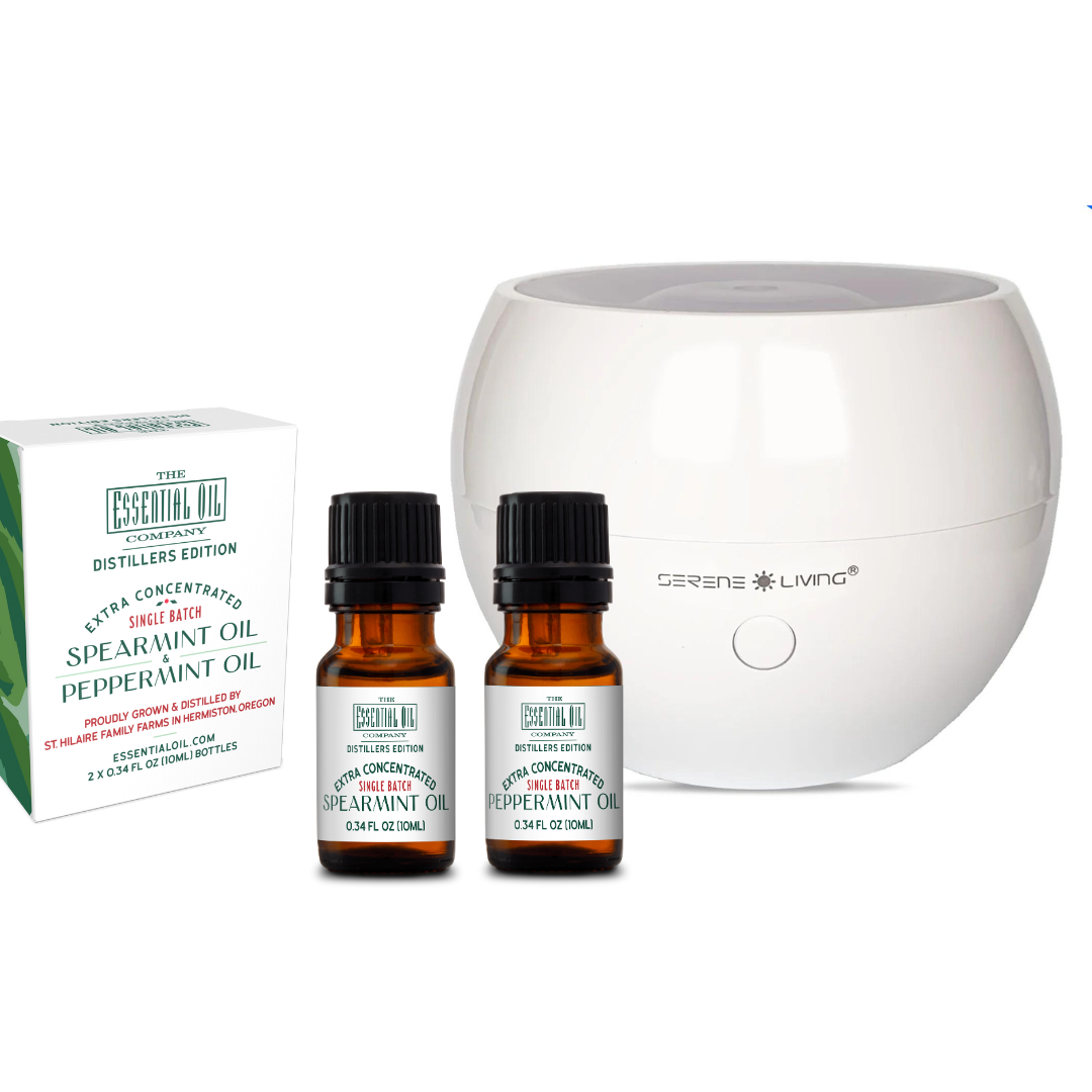 *NEW* Spearmint & Peppermint Essential Oil Combo with Spa Diffuser