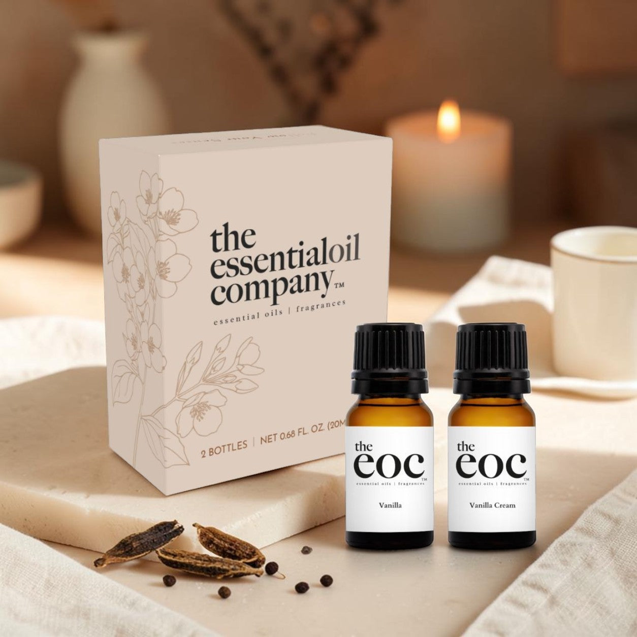 Cozy Home Fragrance Oil Set – 2 Bottle
