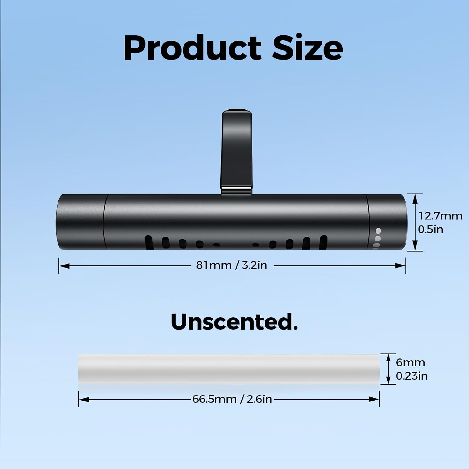 Black Vent Clip Car Diffuser (2Pcs)