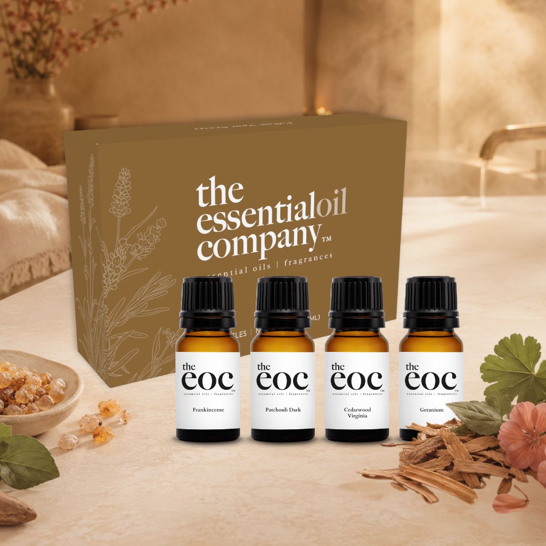 Comfort & Grounding Essential Oil Set – 4 Bottle