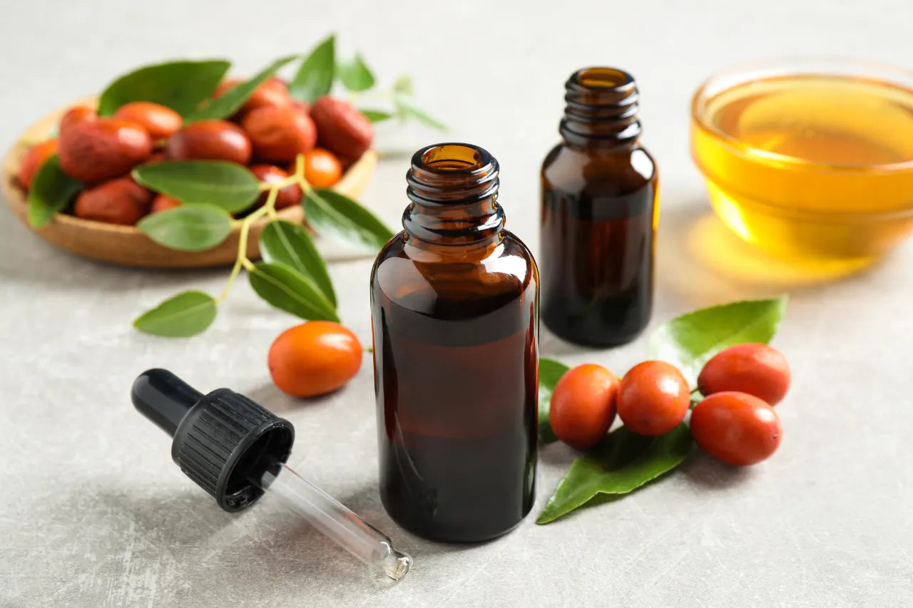 Carrier oil bottles with natural ingredients