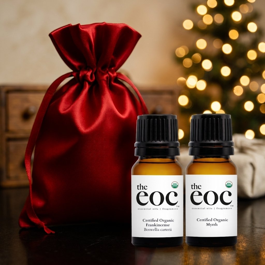 Holiday Frankincense & Myrrh Essential Oil Gift Set - Organic