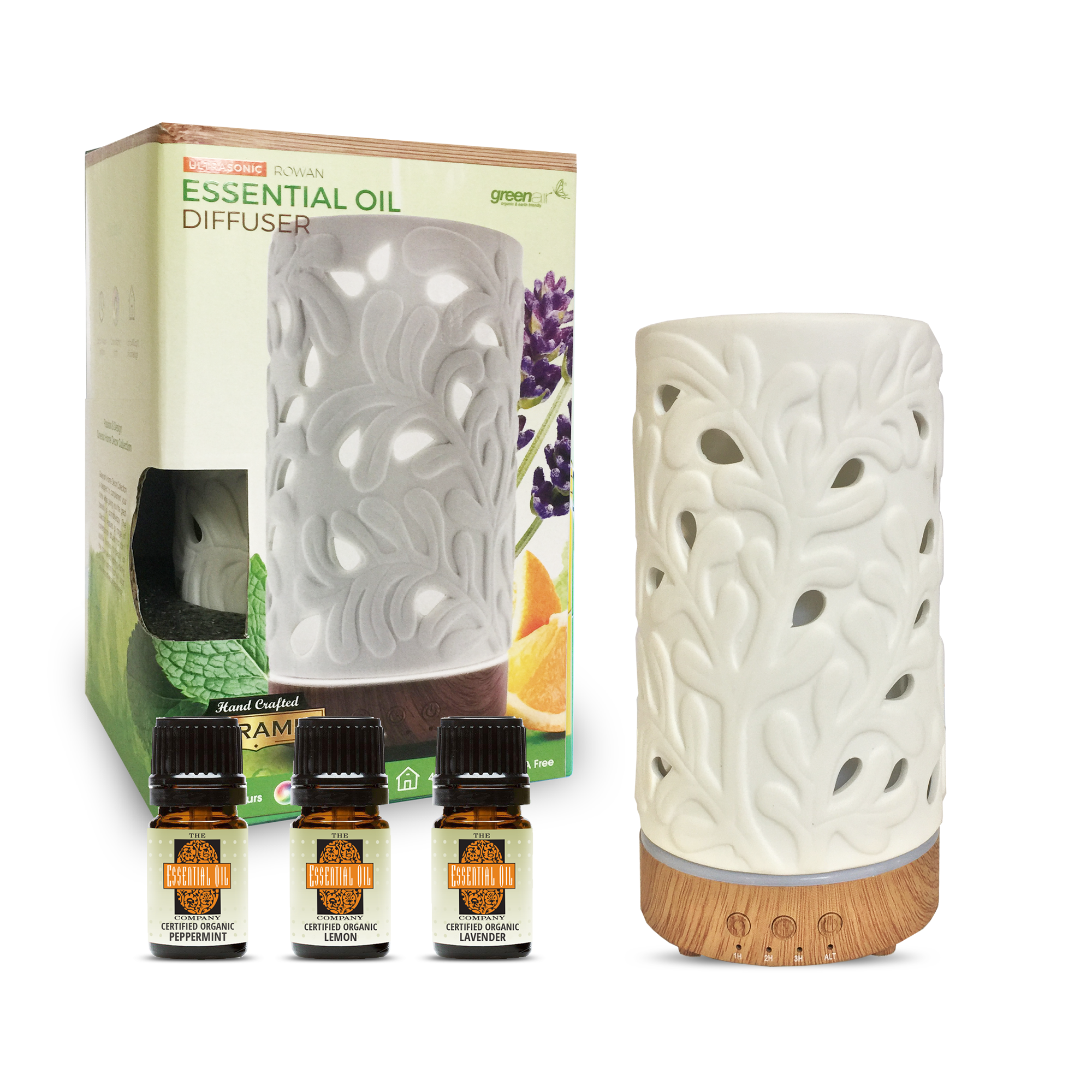 Organic Essential Oil Diffuser Set Leaf Ceramic